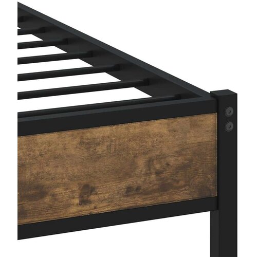 vidaXL Metalni okvir kreveta bez madraca boja hrasta 100x200 cm Cijene