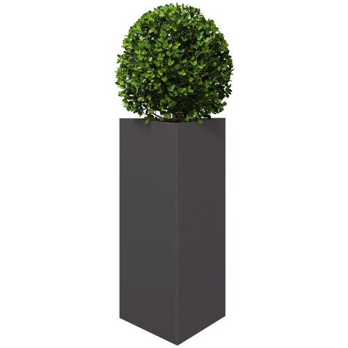  Vrtne sadilice 2 kom crna trokutasta 40x34,5x75 cm čelične Slike