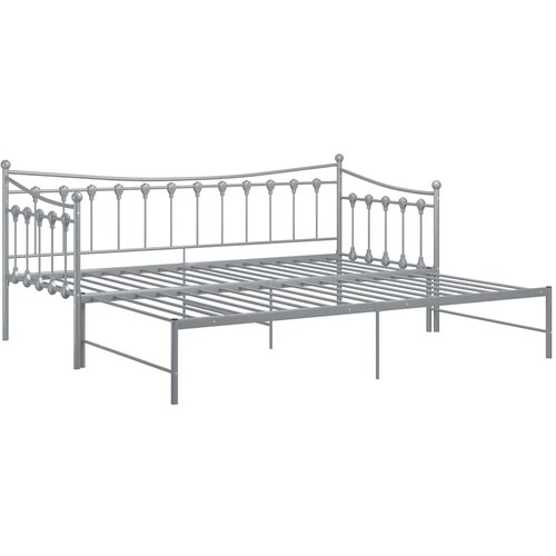  Okvir za krevet na razvlačenje sivi metalni 90 x 200 cm Slike