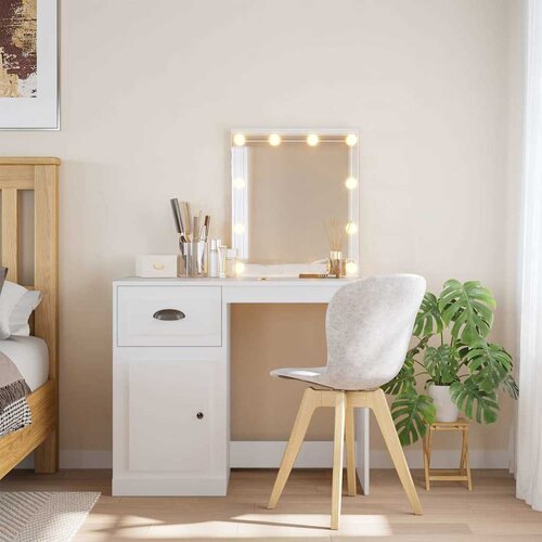  Toaletni stolić s LED svjetlima bijeli 90 x 42 x 132,5 cm Cene
