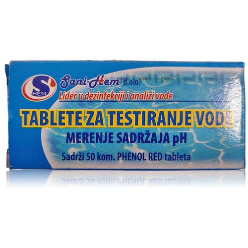 Sani Hem PHENOL RED tablete za merenje sadržaja pH u vodi 50/1 Cene