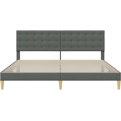  Okvir za krevet Tamnosiva 200 x 200 cm Tkanina - Tamnosiva 200 x 200 cm Slike