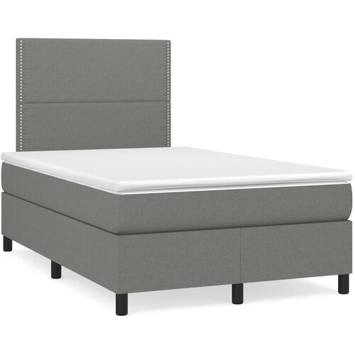 Maison Chic Box spring postelja - Vzmetna postelja z vzmetnico temno siva 120x200 cm blago SL19128, (21894159) Cene