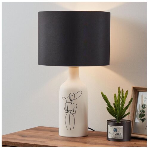 Eglo 43824 - Stona lampa VINOZA 1xE27/40W/230V crna/bela Cene