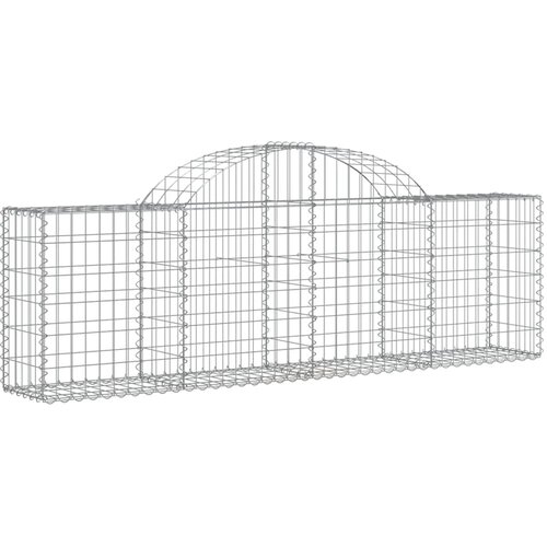  Lučne gabionske ko&amp;scaron;are 5 kom 200x30x60/80 cm pocinčano željezo Slike