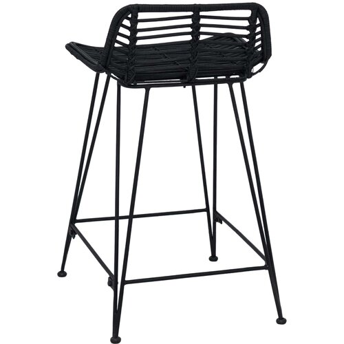  stolica 2 pcs Crna 44 x 45 x 76 cm Ratan i Čelik Slike