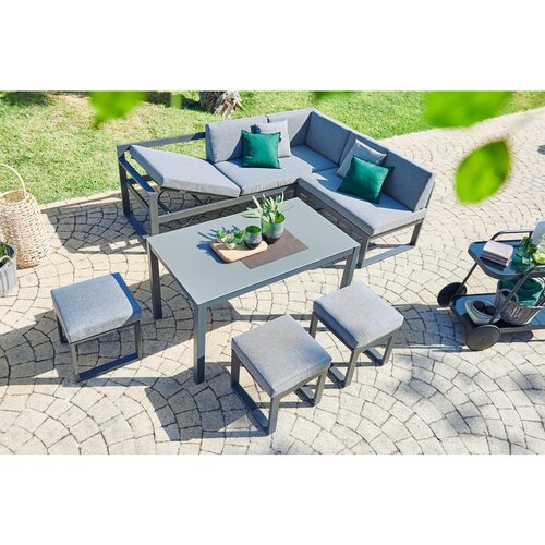 Ambia Garden jedilna lounge garnitura tkanina aluminij, jeklo Slike