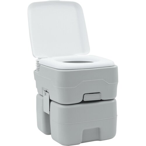 vidaXL Prijenosni WC Siva Plastika 41.5 x 36.5 x 42 cm Prijenosno Cijene