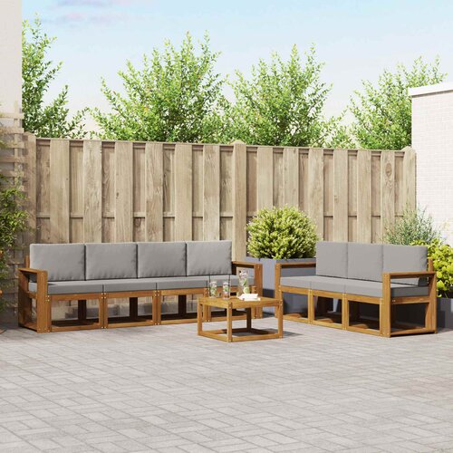  Set vanjskih sofa 8 kom. Prirodna i svijetlo siva Cijene