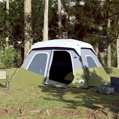 Šator za kampiranje svjetlozeleni od zatamnjene tkanine LED