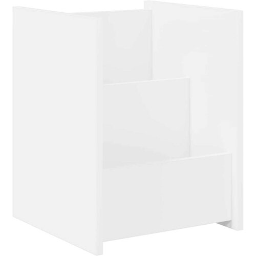  Bocni stol s policom Bijelo 35 x 35 x 45 cm Konstruirano drvo Slike