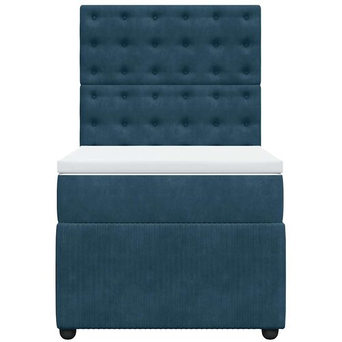 Box spring krevet s madracem plavi 90x190 cm bar&amp;scaron;unasti Slike