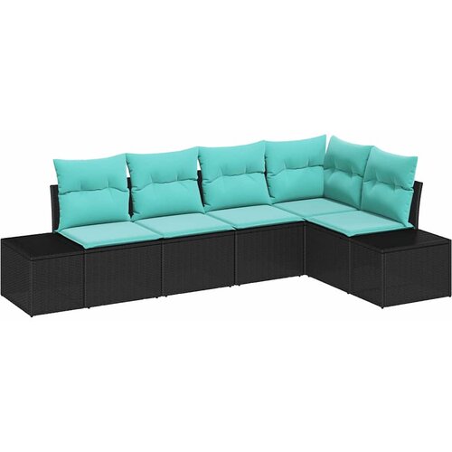  Sjedeća garnitura za vrt 5 kom. poliratan 184 x 62 x 85 cm Slike