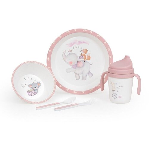 Interbaby set za jelo 5/1 Music Roza Cijene