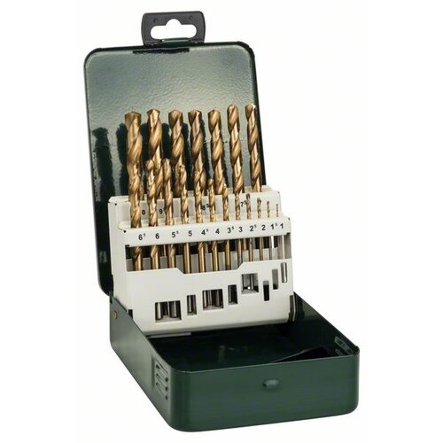 Bosch 19-delni set burgija za metal HSS-TiN, DIN 3381,0; 1,5; 2,0; 2,5; 3,0; 3,5; 4,0; 4,5; 5,0; 5,5; 6,0; 6,5; 7,0; 7,5; 8,0; 8,5; 9,0; 9,5; 10,0 mm 2609255114 Cene