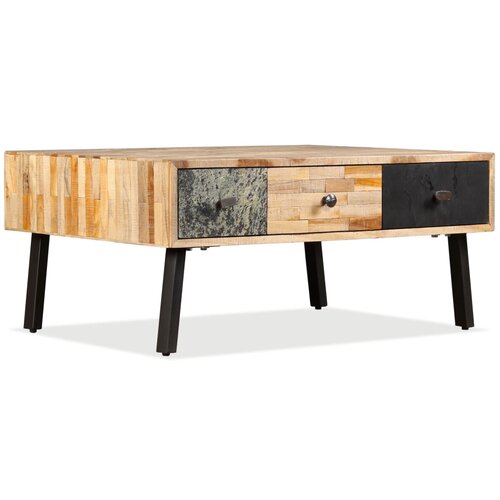  Klubska mizica iz trdne predelane tikovine 90x65x40 cm Cene
