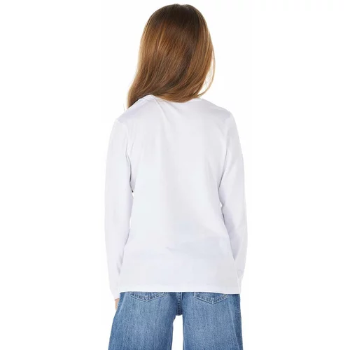 Guess Dječja majica dugih rukava boja: bijela
