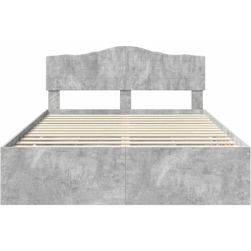  Krevetna konstrukcija s ladicama Betonski sivi 140 x 190 cm Siva 196 x 143 x 90 cm Slike