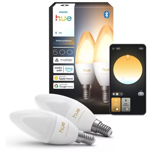  SET 2x prigu&scaron;iva LED sijalica Philips Hue WA B39 E14/3,7W/230V 1000-20000K Cene