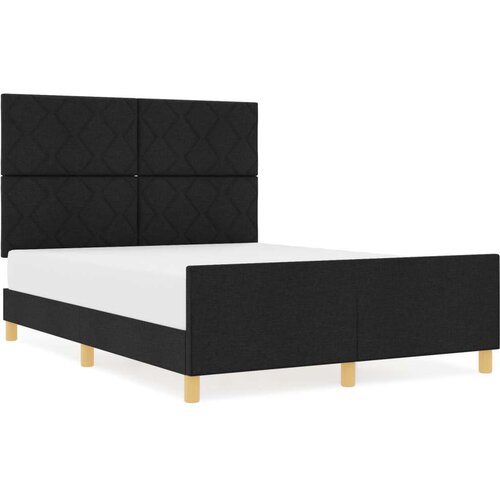 vidaXL Postelja Črna 160x200 cm Tkanina, (22049008) Cene