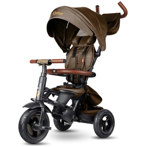 Qplay tricikl za decu Rito Deluxe Brown, 10m+ Cene