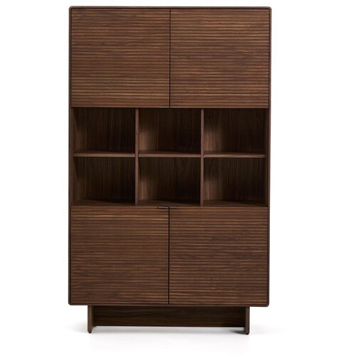 Kave Home Tamno smeđi ormarić u dekoru oraha 100x163x40 cm Norlen &ndash; Cijene