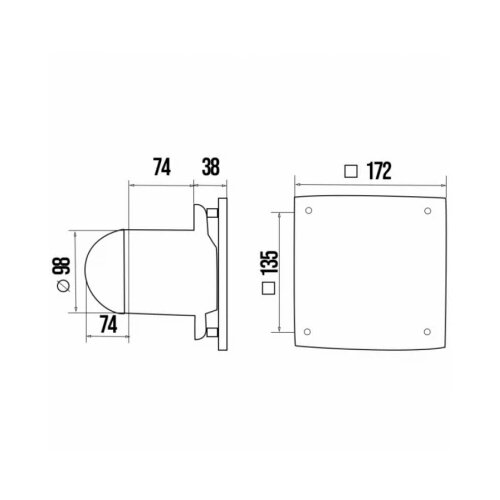 ERA VENTILATOR F100 QUADRO 4C Cene
