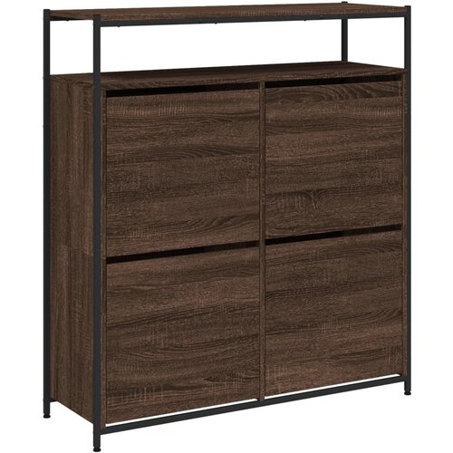 Maison Chic Omarice za obutev - Kopa za čevlje s 4 predali rjav hrast 100x34x112 cm, (21776421) Slike