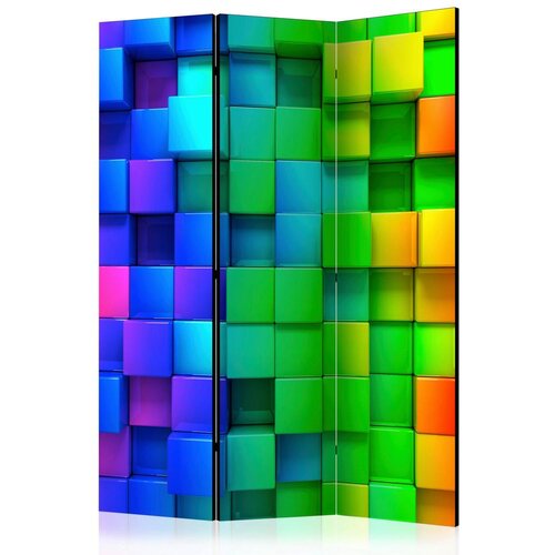 Artgeist Paravan Colourful Cubes, 3-Delni, Dvostranski Cene