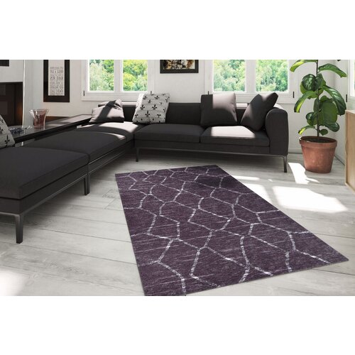 Conceptum Hypnose tepih Ada G&amp;ouml;n&amp;uuml;l Chenille 326, 75x230cm, Crni Slike