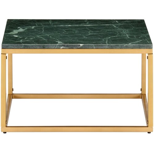 Maison Chic Klubska mizica - kavna mizica - Nizka mizica zelena 60x60x35 cm kamen z marmorno teksturo, (21752049) Cene