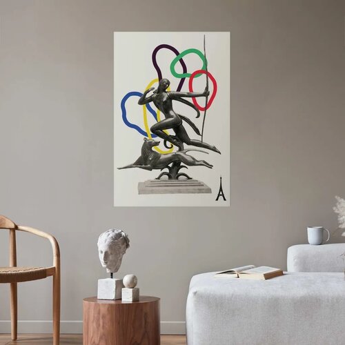  Plakat - Collage Graphic - Woman Shooting a Bow 40x60 Bez okvira Slike