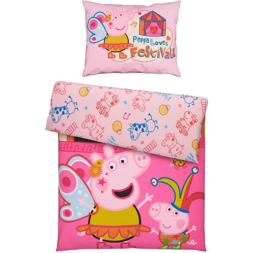 Peppa Pig otroška posteljnina 140/200 cm tkanina večbarvno