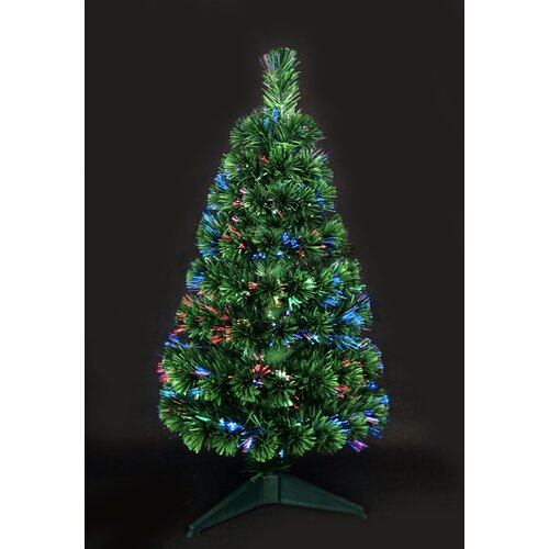 Unicom led dekoracija - smreka, 90cm, zelena/modra/rdeča barva, notranja Cene