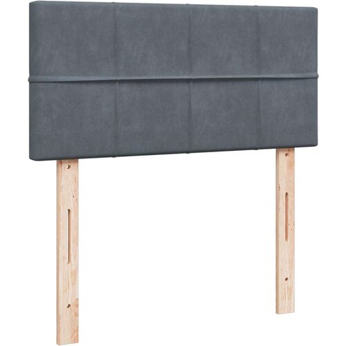 VidaXL Box spring krevet s madracem tamnosivi 90x200 cm bar&amp;scaron;unasti Slike