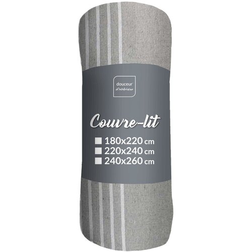 Douceur d intérieur Sivo pregrinjalo 240x260 cm Adele – Cene