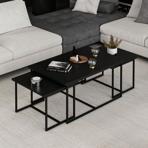 Hanah home klub sto Levada 9307, 90,45,45 cm, crni Slike