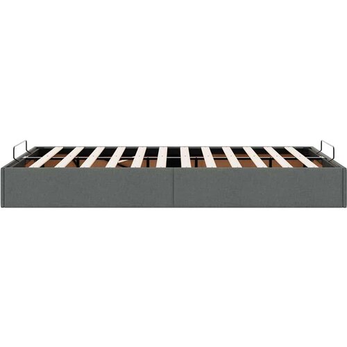 VidaXL Okvir kreveta bez madraca tamnosivi 120 x 200 cm od tkanine Slike