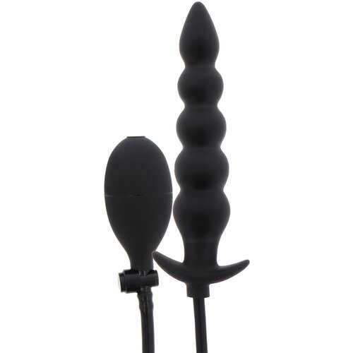 Hidden Desire Inflatable Ribbed Plug Advance Black Cene