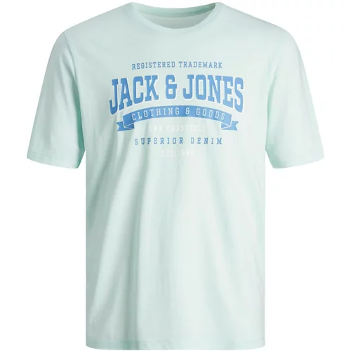 Jack & Jones Majica plava / pastelno plava / bijela