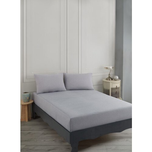 Aberto Design set čaršaf i 2 jastučenice Road Potlu, 160x200+20 cm , Svetlosiva Cene
