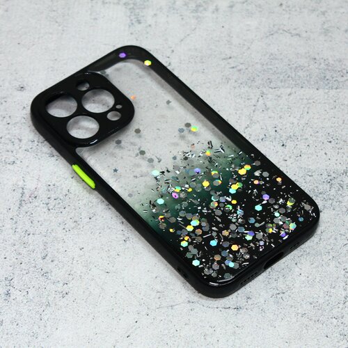Maska frame glitter za iphone 13 pro 6.1 crna Slike