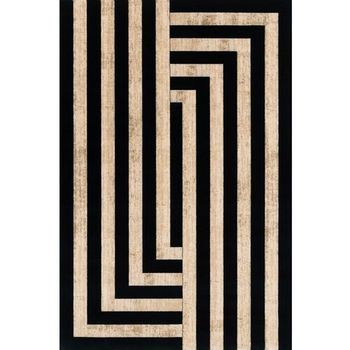 Agnella Crni/bež vunen tepih 200x300 cm Agnus Art Deco II &ndash; Cijene