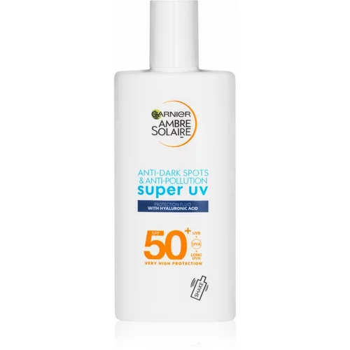 Garnier Ambre Solaire Super UV Protection Fluid zaščita pred soncem za obraz za vse tipe kože 40 ml unisex