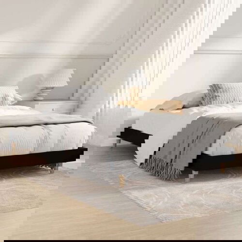  Za krevet crni 90 x 190 cm od konstruiranog drva Slike