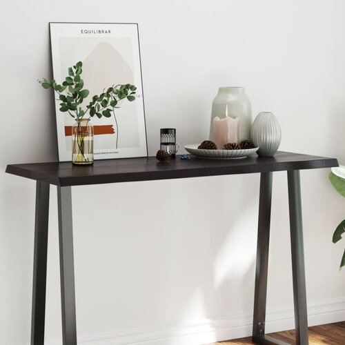 VidaXL Stolna ploča tamnosmeđa 120x50x(2-4) cm obrađena hrastovina Slike