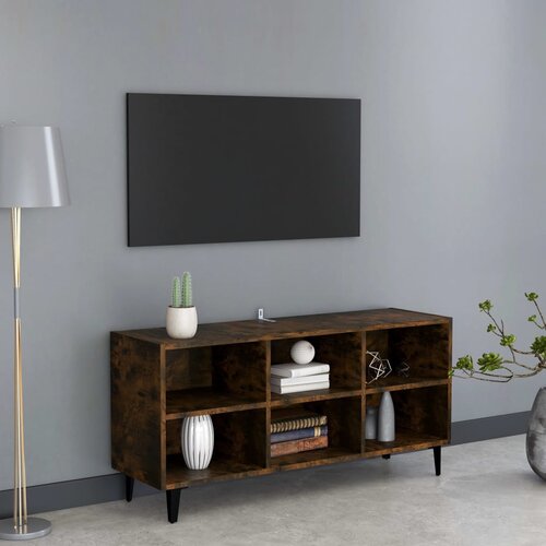 VidaXL TV ormarić s metalnim nogama boja hrasta 103,5 x 30 x 50 cm Slike