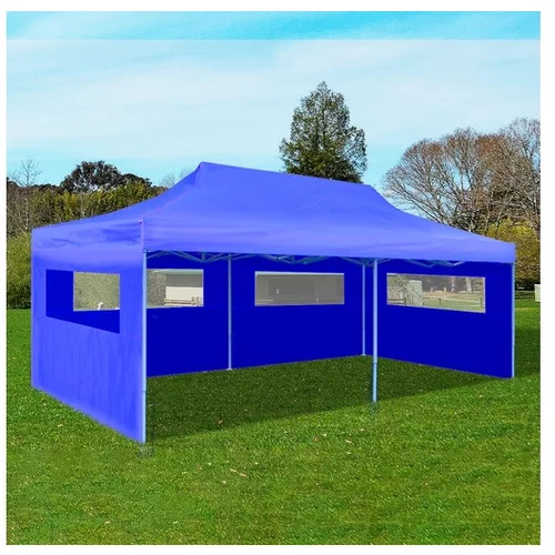  Zložljiv pop-up vrtni šotor 3x6 m moder