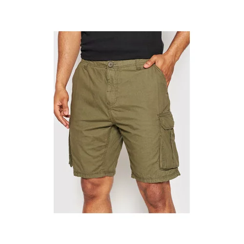Brave Soul Kratke hlače iz tkanine MSRT-RIVERWOODK Zelena Regular Fit