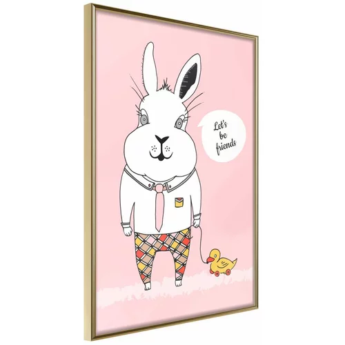  Poster - Friendly Bunny 20x30
